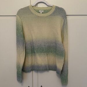 LIKE NEW J. Crew Women's Ombre Sweater - Blue and Cream